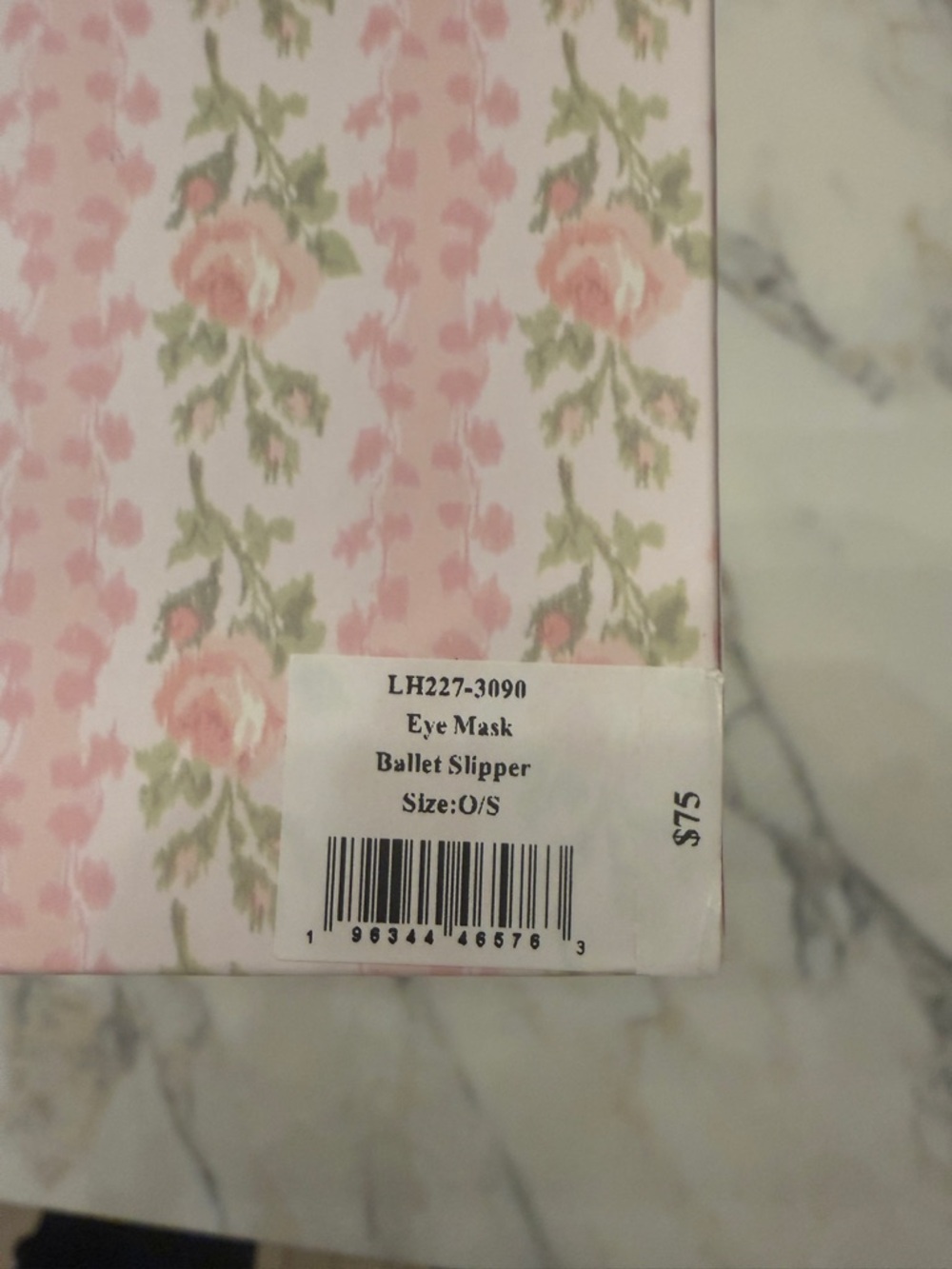 LoveShackFancy pink floral eye mask - Picture 3 of 3